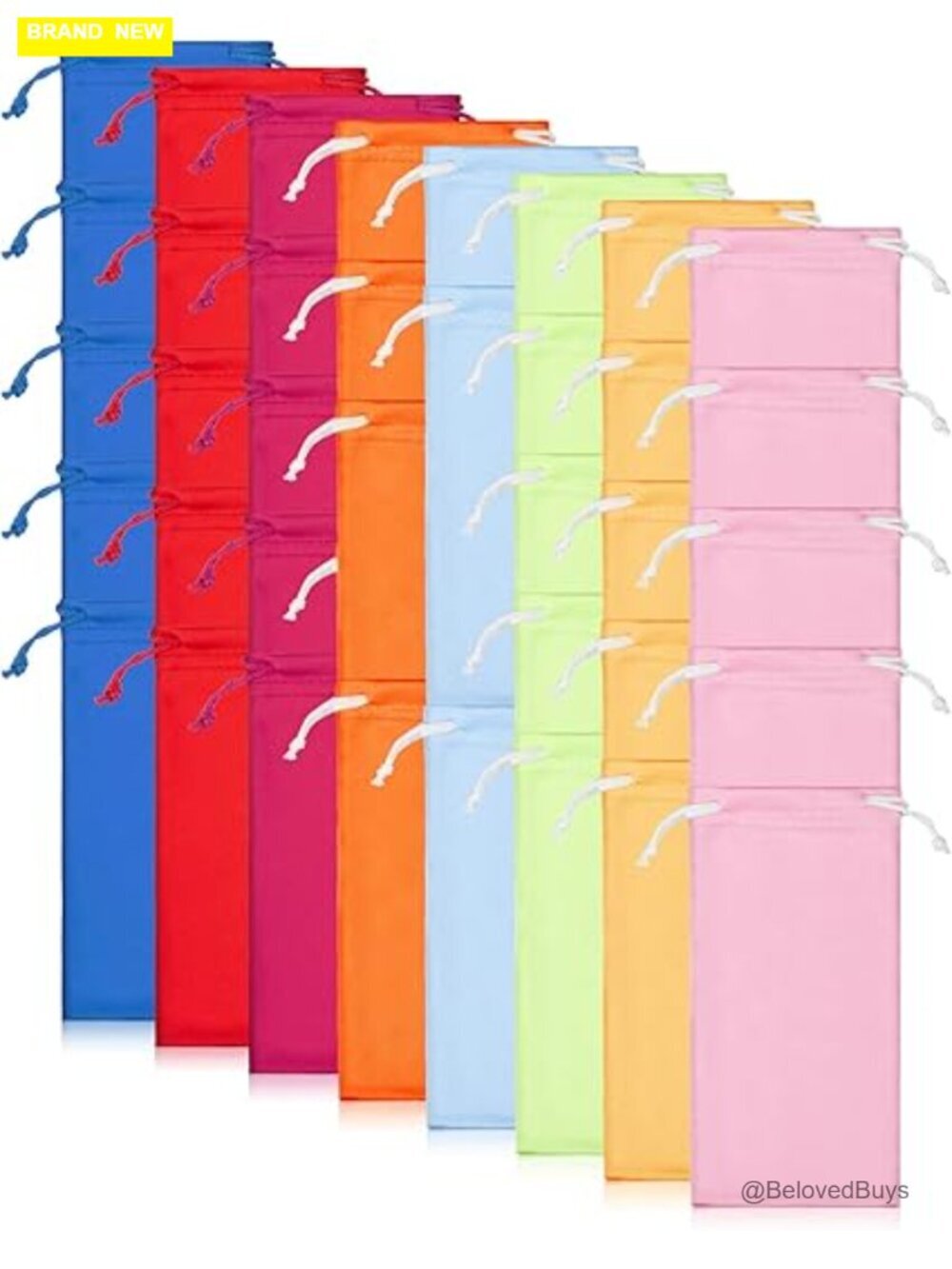 40 Pack Microfiber Eyeglass Cases with 2 Cleaning Cloths Soft Pouch